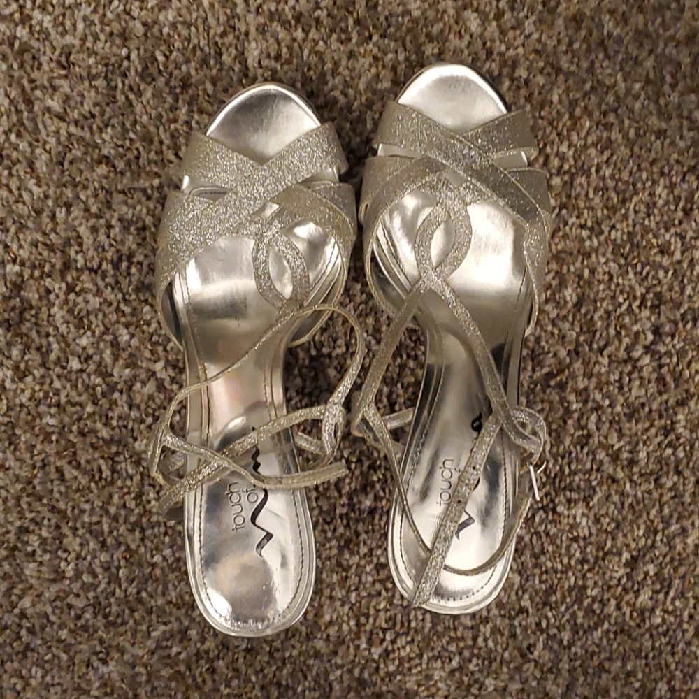 Silver Sparkle Heels